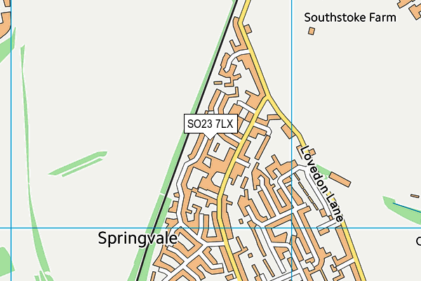 SO23 7LX map - OS VectorMap District (Ordnance Survey) SO23 7LX map - OS VectorMap District (Ordnance Survey)