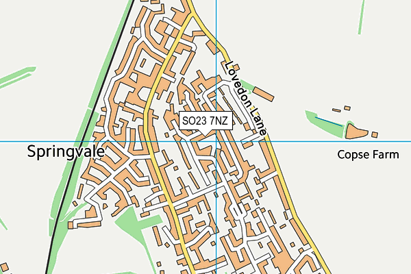 SO23 7NZ map - OS VectorMap District (Ordnance Survey) SO23 7NZ map - OS VectorMap District (Ordnance Survey)