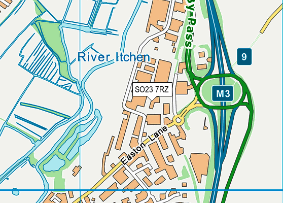SO23 7RZ map - OS VectorMap District (Ordnance Survey) SO23 7RZ map - OS VectorMap District (Ordnance Survey)