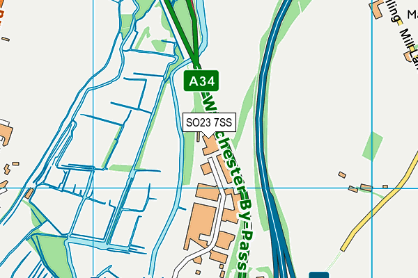 SO23 7SS map - OS VectorMap District (Ordnance Survey) SO23 7SS map - OS VectorMap District (Ordnance Survey)