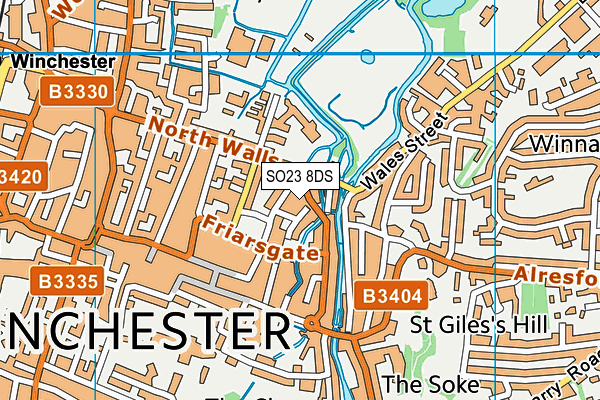 SO23 8DS map - OS VectorMap District (Ordnance Survey) SO23 8DS map - OS VectorMap District (Ordnance Survey)