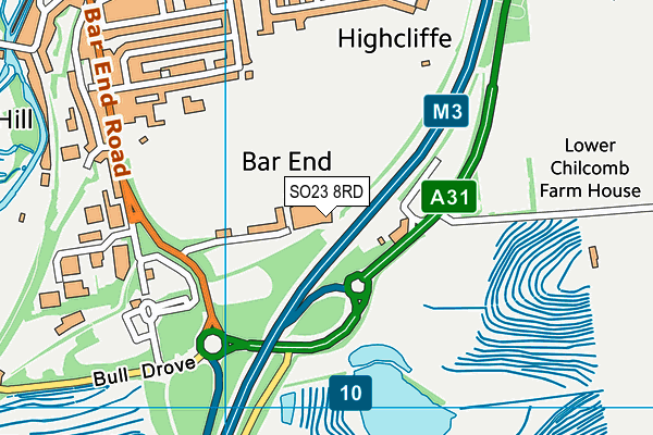 SO23 8RD map - OS VectorMap District (Ordnance Survey) SO23 8RD map - OS VectorMap District (Ordnance Survey)