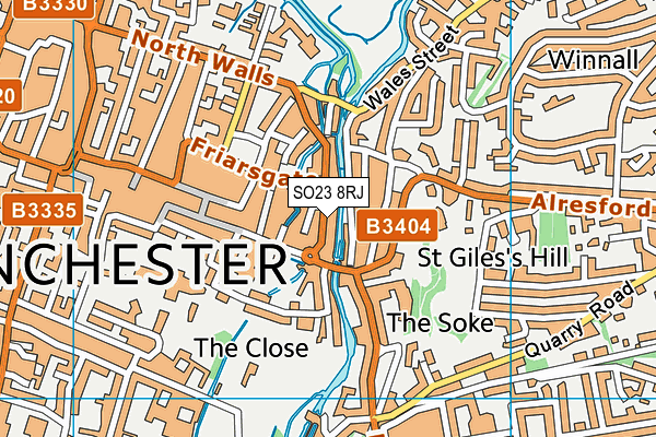SO23 8RJ map - OS VectorMap District (Ordnance Survey) SO23 8RJ map - OS VectorMap District (Ordnance Survey)