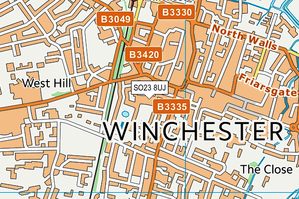 SO23 8UJ map - OS VectorMap District (Ordnance Survey) SO23 8UJ map - OS VectorMap District (Ordnance Survey)