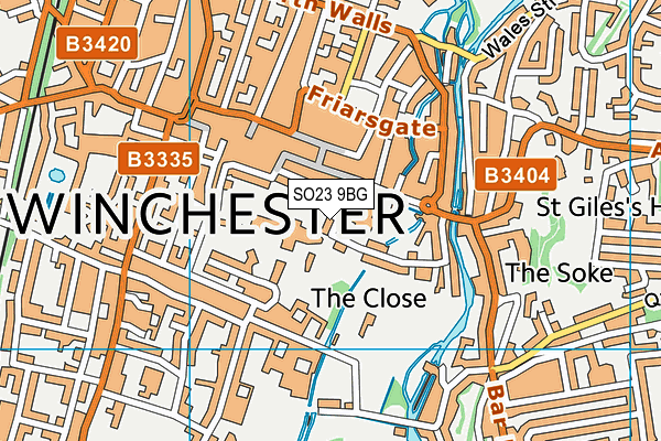 SO23 9BG map - OS VectorMap District (Ordnance Survey) SO23 9BG map - OS VectorMap District (Ordnance Survey)