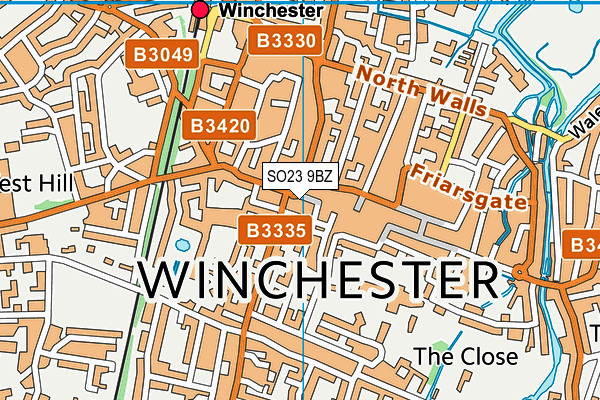 SO23 9BZ map - OS VectorMap District (Ordnance Survey) SO23 9BZ map - OS VectorMap District (Ordnance Survey)