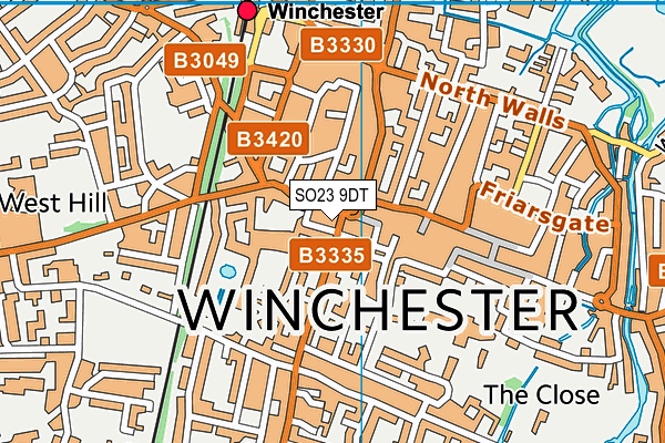 SO23 9DT map - OS VectorMap District (Ordnance Survey) SO23 9DT map - OS VectorMap District (Ordnance Survey)