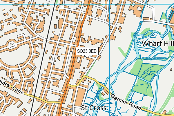 SO23 9ED map - OS VectorMap District (Ordnance Survey) SO23 9ED map - OS VectorMap District (Ordnance Survey)