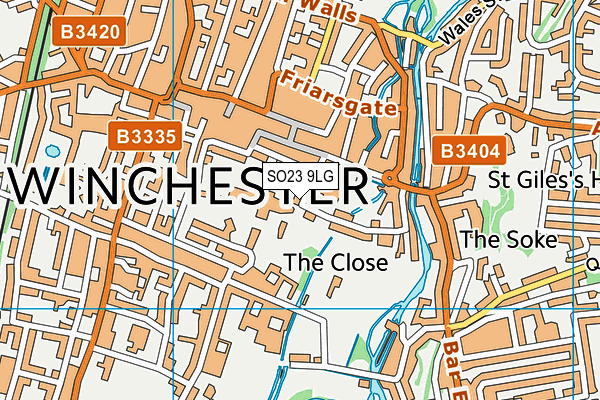 SO23 9LG map - OS VectorMap District (Ordnance Survey)