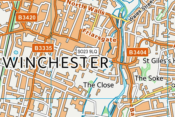 SO23 9LQ map - OS VectorMap District (Ordnance Survey) SO23 9LQ map - OS VectorMap District (Ordnance Survey)