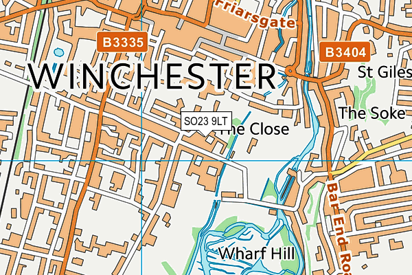 SO23 9LT map - OS VectorMap District (Ordnance Survey) SO23 9LT map - OS VectorMap District (Ordnance Survey)