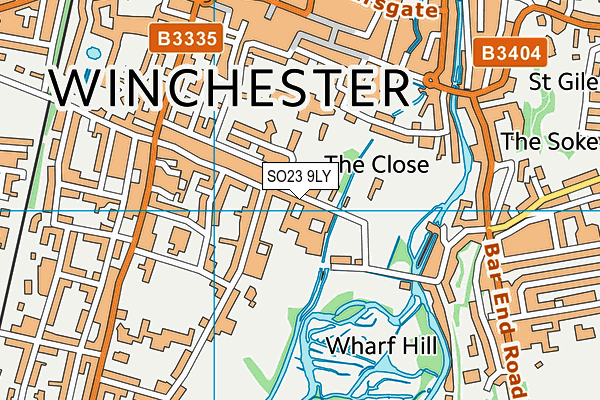 SO23 9LY map - OS VectorMap District (Ordnance Survey) SO23 9LY map - OS VectorMap District (Ordnance Survey)