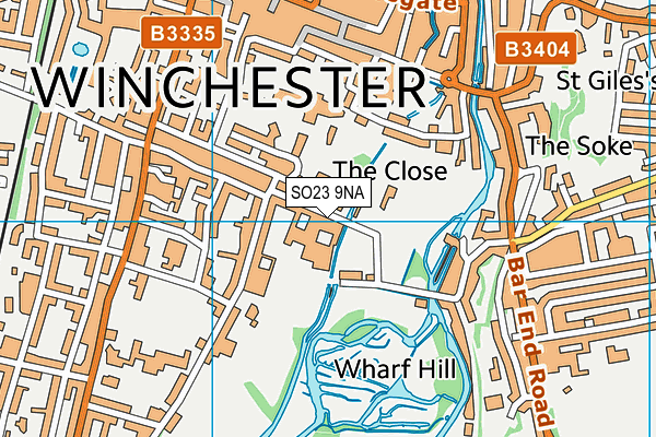 SO23 9NA map - OS VectorMap District (Ordnance Survey) SO23 9NA map - OS VectorMap District (Ordnance Survey)