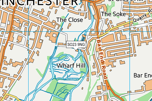 SO23 9NG map - OS VectorMap District (Ordnance Survey) SO23 9NG map - OS VectorMap District (Ordnance Survey)