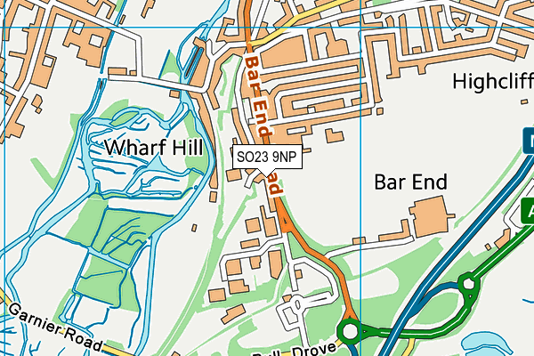 SO23 9NP map - OS VectorMap District (Ordnance Survey) SO23 9NP map - OS VectorMap District (Ordnance Survey)