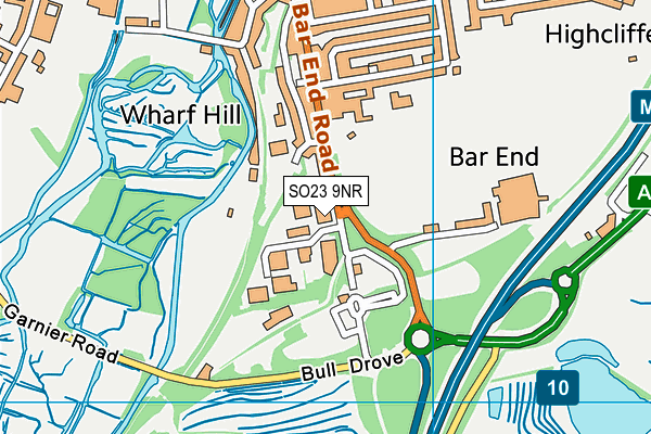 SO23 9NR map - OS VectorMap District (Ordnance Survey) SO23 9NR map - OS VectorMap District (Ordnance Survey)