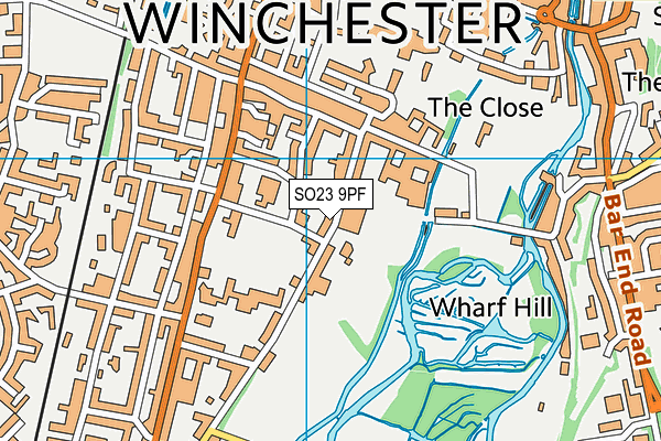 SO23 9PF map - OS VectorMap District (Ordnance Survey) SO23 9PF map - OS VectorMap District (Ordnance Survey)