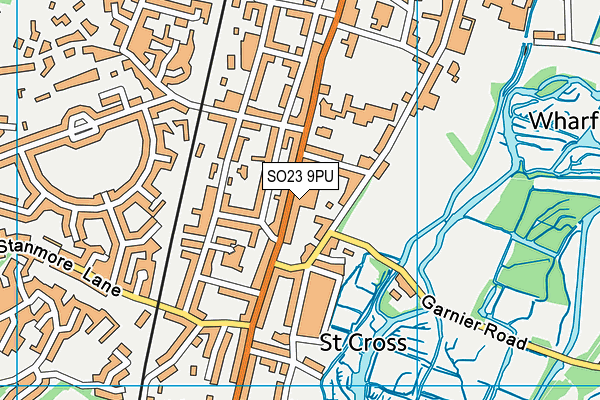 SO23 9PU map - OS VectorMap District (Ordnance Survey) SO23 9PU map - OS VectorMap District (Ordnance Survey)