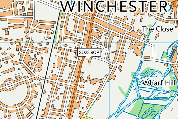 SO23 9QP map - OS VectorMap District (Ordnance Survey) SO23 9QP map - OS VectorMap District (Ordnance Survey)