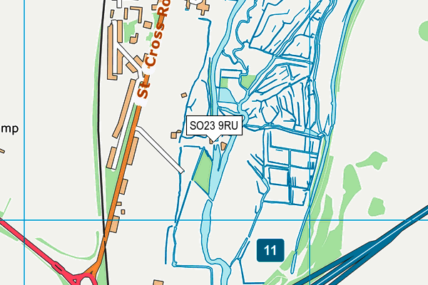 SO23 9RU map - OS VectorMap District (Ordnance Survey) SO23 9RU map - OS VectorMap District (Ordnance Survey)