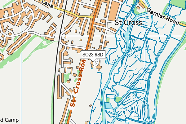 SO23 9SD map - OS VectorMap District (Ordnance Survey) SO23 9SD map - OS VectorMap District (Ordnance Survey)