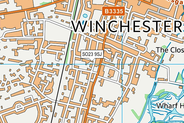 SO23 9SJ map - OS VectorMap District (Ordnance Survey) SO23 9SJ map - OS VectorMap District (Ordnance Survey)
