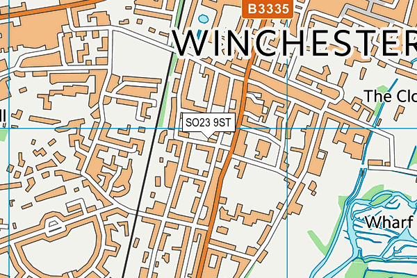 SO23 9ST map - OS VectorMap District (Ordnance Survey) SO23 9ST map - OS VectorMap District (Ordnance Survey)