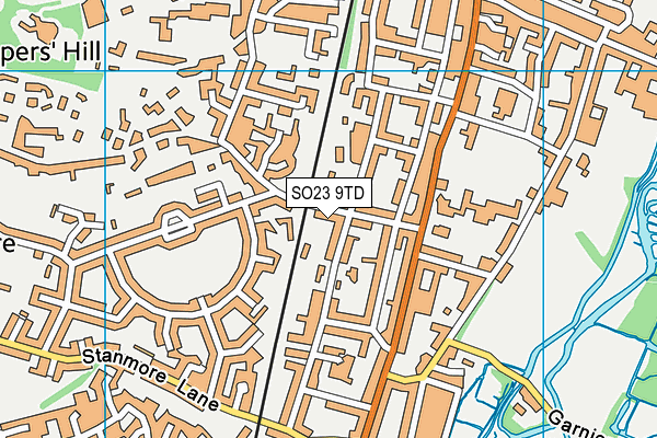 SO23 9TD map - OS VectorMap District (Ordnance Survey) SO23 9TD map - OS VectorMap District (Ordnance Survey)