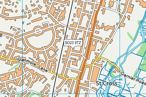 SO23 9TZ map - OS VectorMap District (Ordnance Survey) SO23 9TZ map - OS VectorMap District (Ordnance Survey)