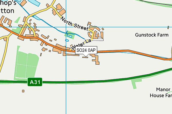 SO24 0AP map - OS VectorMap District (Ordnance Survey) SO24 0AP map - OS VectorMap District (Ordnance Survey)