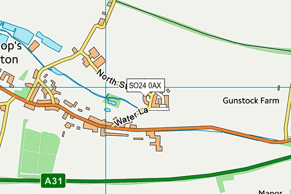 SO24 0AX map - OS VectorMap District (Ordnance Survey) SO24 0AX map - OS VectorMap District (Ordnance Survey)