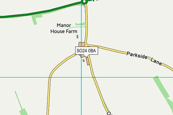 SO24 0BA map - OS VectorMap District (Ordnance Survey)