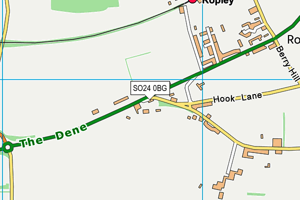 SO24 0BG map - OS VectorMap District (Ordnance Survey)