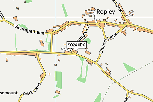 SO24 0DX map - OS VectorMap District (Ordnance Survey) SO24 0DX map - OS VectorMap District (Ordnance Survey)