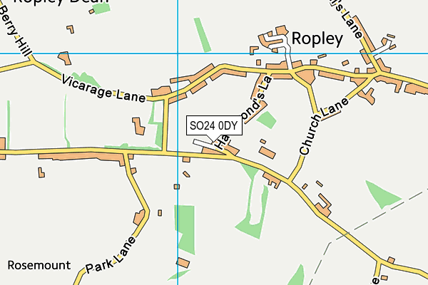 SO24 0DY map - OS VectorMap District (Ordnance Survey) SO24 0DY map - OS VectorMap District (Ordnance Survey)