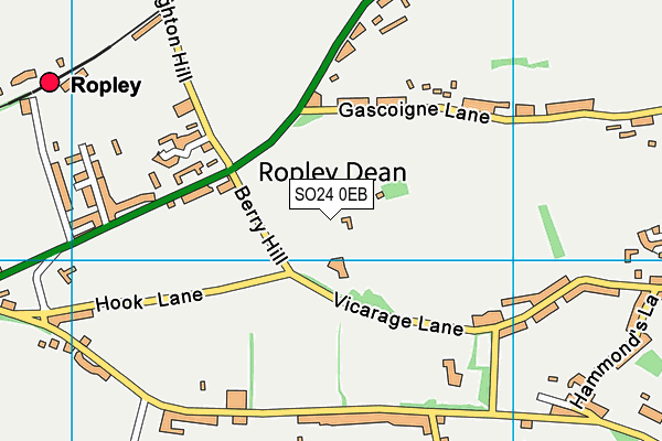 SO24 0EB map - OS VectorMap District (Ordnance Survey) SO24 0EB map - OS VectorMap District (Ordnance Survey)