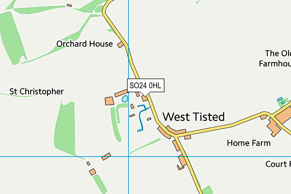 SO24 0HL map - OS VectorMap District (Ordnance Survey) SO24 0HL map - OS VectorMap District (Ordnance Survey)