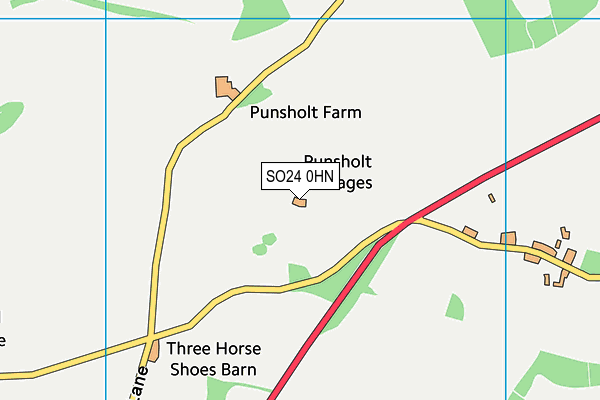 SO24 0HN map - OS VectorMap District (Ordnance Survey)