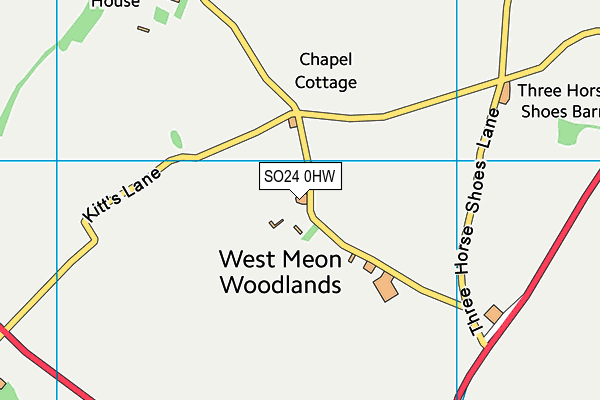 SO24 0HW map - OS VectorMap District (Ordnance Survey)