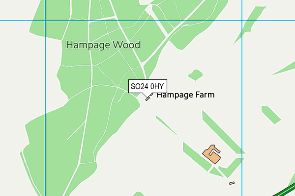 SO24 0HY map - OS VectorMap District (Ordnance Survey) SO24 0HY map - OS VectorMap District (Ordnance Survey)
