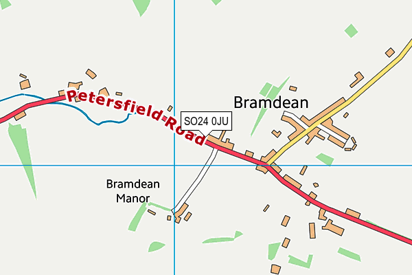 SO24 0JU map - OS VectorMap District (Ordnance Survey)