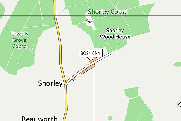 SO24 0NY map - OS VectorMap District (Ordnance Survey) SO24 0NY map - OS VectorMap District (Ordnance Survey)