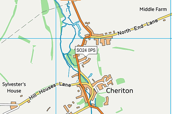 SO24 0PS map - OS VectorMap District (Ordnance Survey) SO24 0PS map - OS VectorMap District (Ordnance Survey)