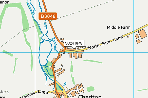 SO24 0PW map - OS VectorMap District (Ordnance Survey) SO24 0PW map - OS VectorMap District (Ordnance Survey)