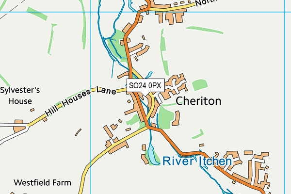 SO24 0PX map - OS VectorMap District (Ordnance Survey) SO24 0PX map - OS VectorMap District (Ordnance Survey)