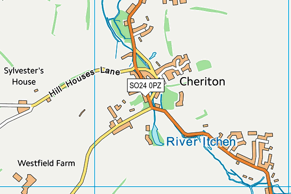 SO24 0PZ map - OS VectorMap District (Ordnance Survey)