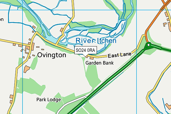 SO24 0RA map - OS VectorMap District (Ordnance Survey)