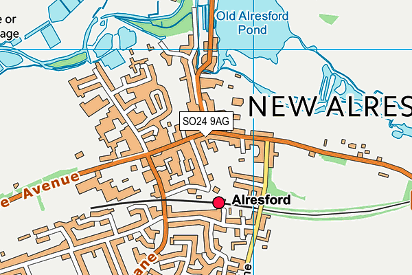 SO24 9AG map - OS VectorMap District (Ordnance Survey) SO24 9AG map - OS VectorMap District (Ordnance Survey)