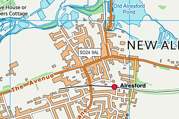 SO24 9AL map - OS VectorMap District (Ordnance Survey) SO24 9AL map - OS VectorMap District (Ordnance Survey)
