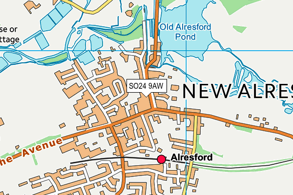 SO24 9AW map - OS VectorMap District (Ordnance Survey) SO24 9AW map - OS VectorMap District (Ordnance Survey)